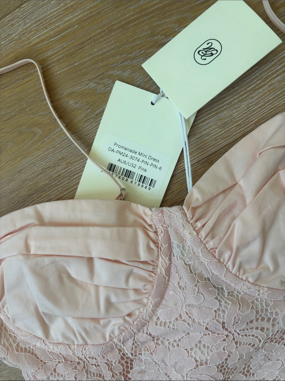 Peppermayo Lace Mini Dress in Blush - Picture 2 of 4